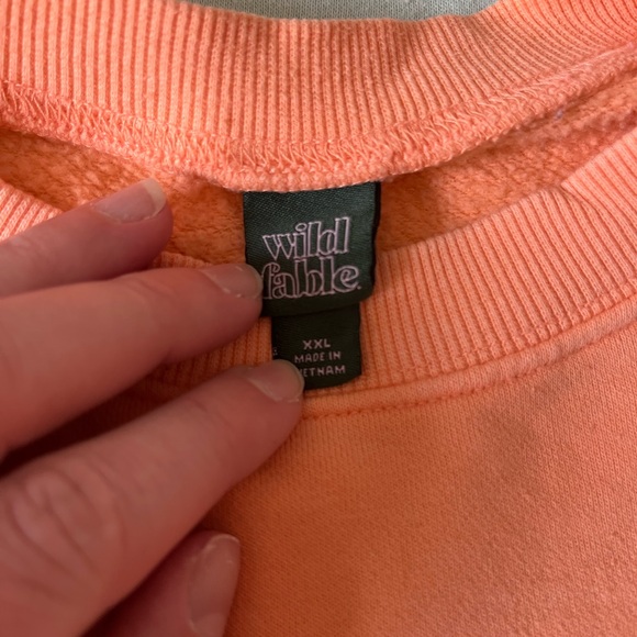 Wild Fable Orange Crewneck Sweater - Picture 3 of 4